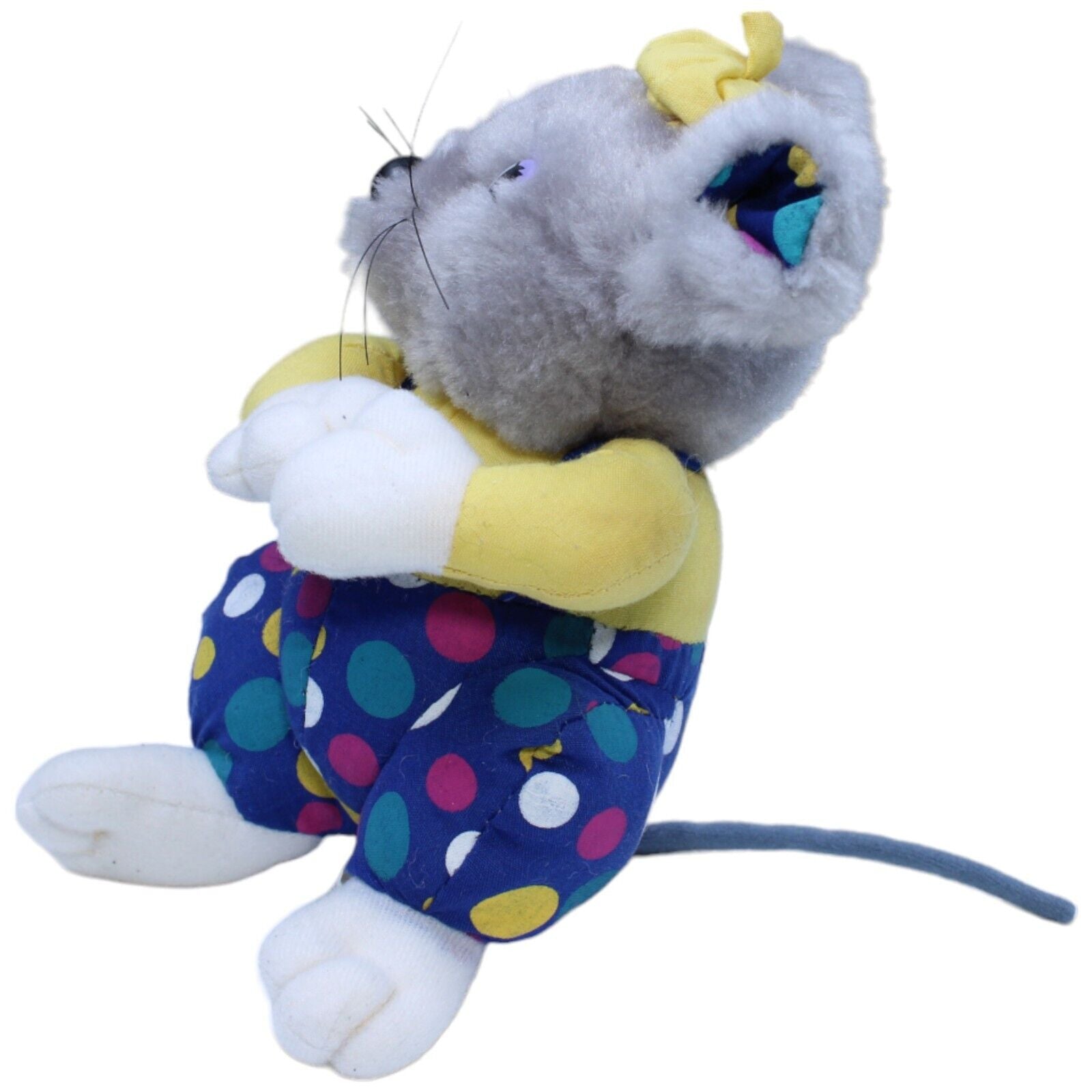 1232033 Uni-Toys Maus, bunt-gepunktet Kuscheltier Kumpel Leo Gebraucht