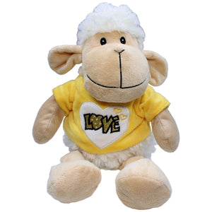 1232048 Flo's Toys Schaf mit gelben Shirt "LOVE" Kuscheltier Kumpel Leo Gebraucht