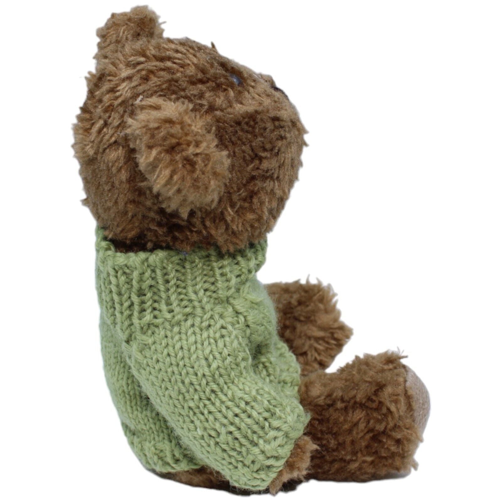 1232064 Clowntoys Teddybär mit grünem Pullover, bewegliche Arme & Beine Kuscheltier Kumpel Leo Gebraucht