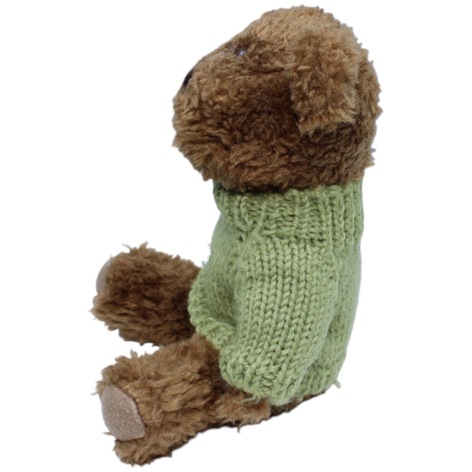 1232064 Clowntoys Teddybär mit grünem Pullover, bewegliche Arme & Beine Kuscheltier Kumpel Leo Gebraucht