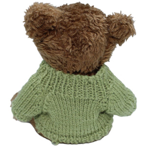 1232064 Clowntoys Teddybär mit grünem Pullover, bewegliche Arme & Beine Kuscheltier Kumpel Leo Gebraucht