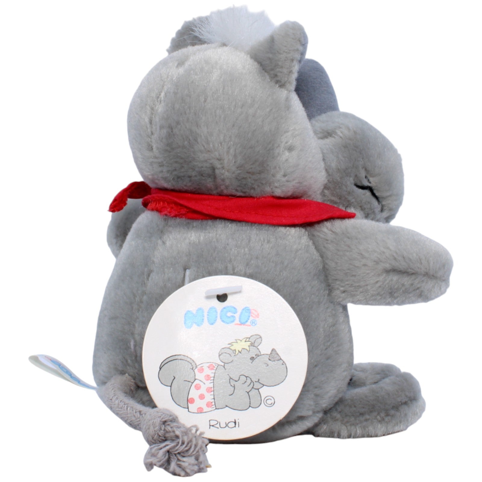 123216 NICI Nashorn Rudi mit rotem Halstuch Kuscheltier Kumpel Leo Gebraucht