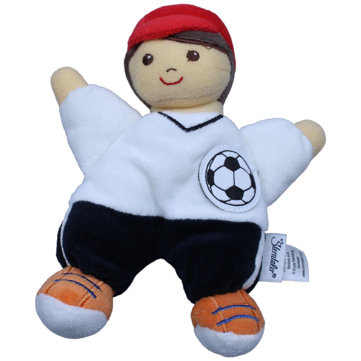 1232202 Sterntaler Spielfigur mit Rassel, Fußballspieler Rassel Kumpel Leo Gebraucht