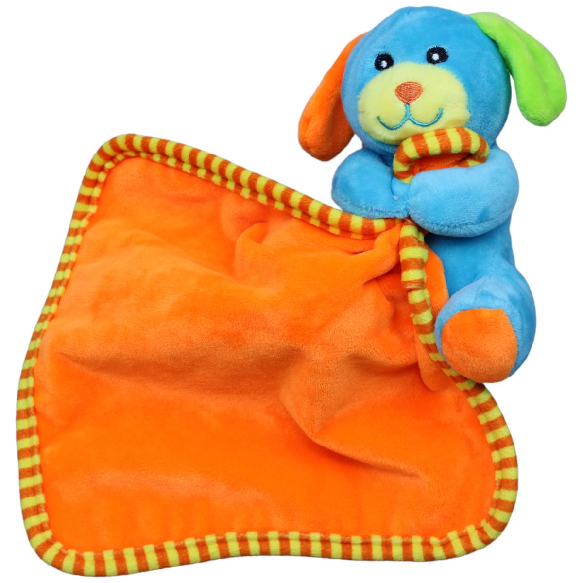 1232259 Unbekannt Schmusetuch, Hund blau-orange Schmusetuch Kumpel Leo Gebraucht Knuddeltuch Kuscheltuch