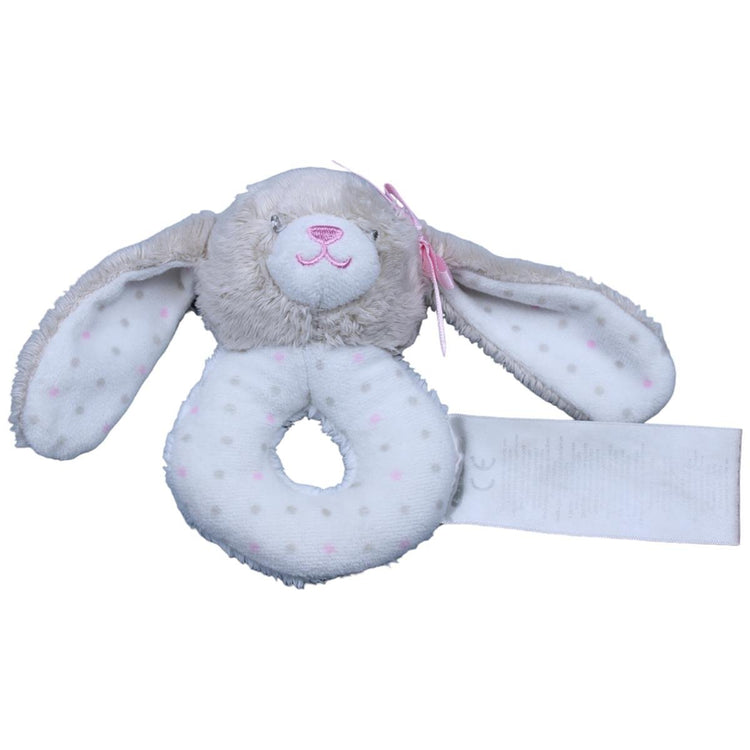 1232266 Ergee Greifling mit Rassel, Hase grau Kuscheltier Kumpel Leo Gebraucht KiK