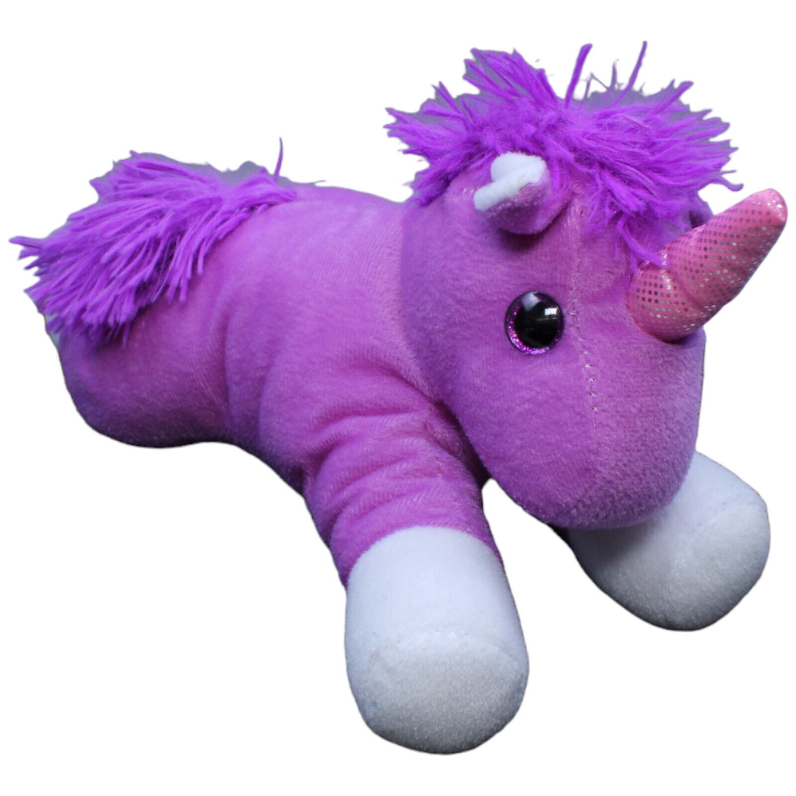 1232293 Whitehouse Leisure Einhorn liegend, lila Kuscheltier Kumpel Leo Gebraucht