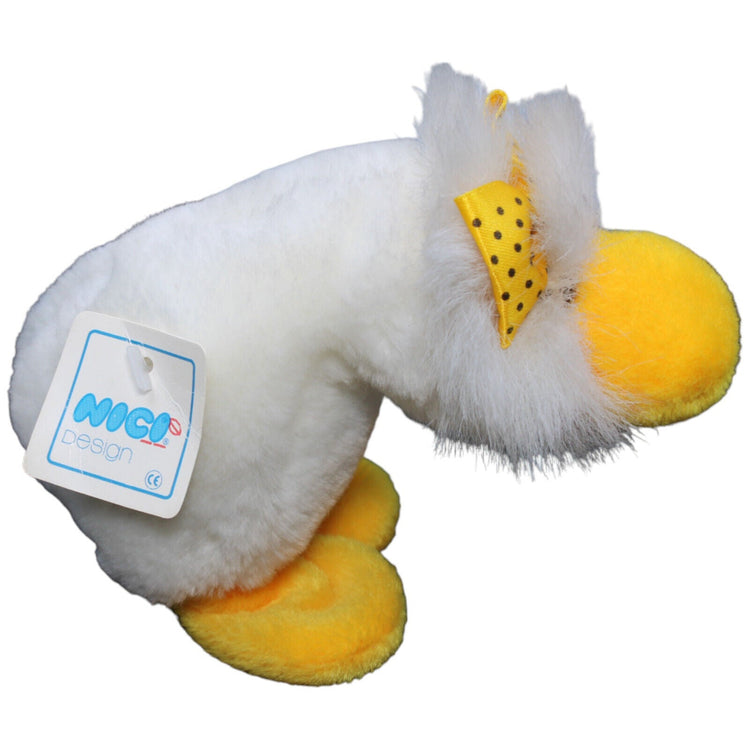 1232408 NICI Ente mit gelber Haarschleife Kuscheltier Kumpel Leo Gebraucht