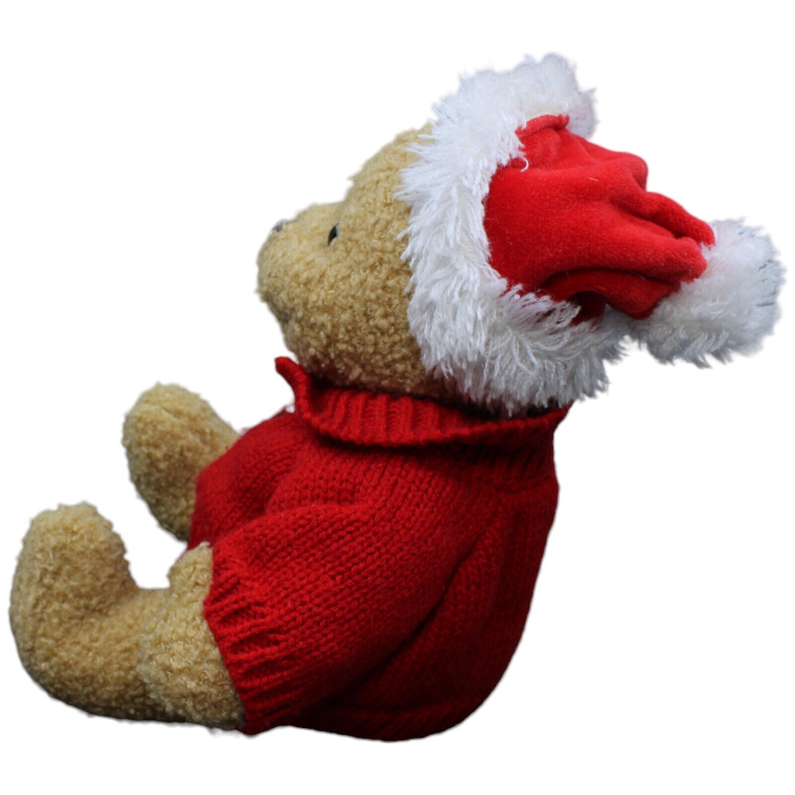 1232412 Quelle Teddybär mit Weihnachtsmütze & Pullover Kuscheltier Kumpel Leo Gebraucht