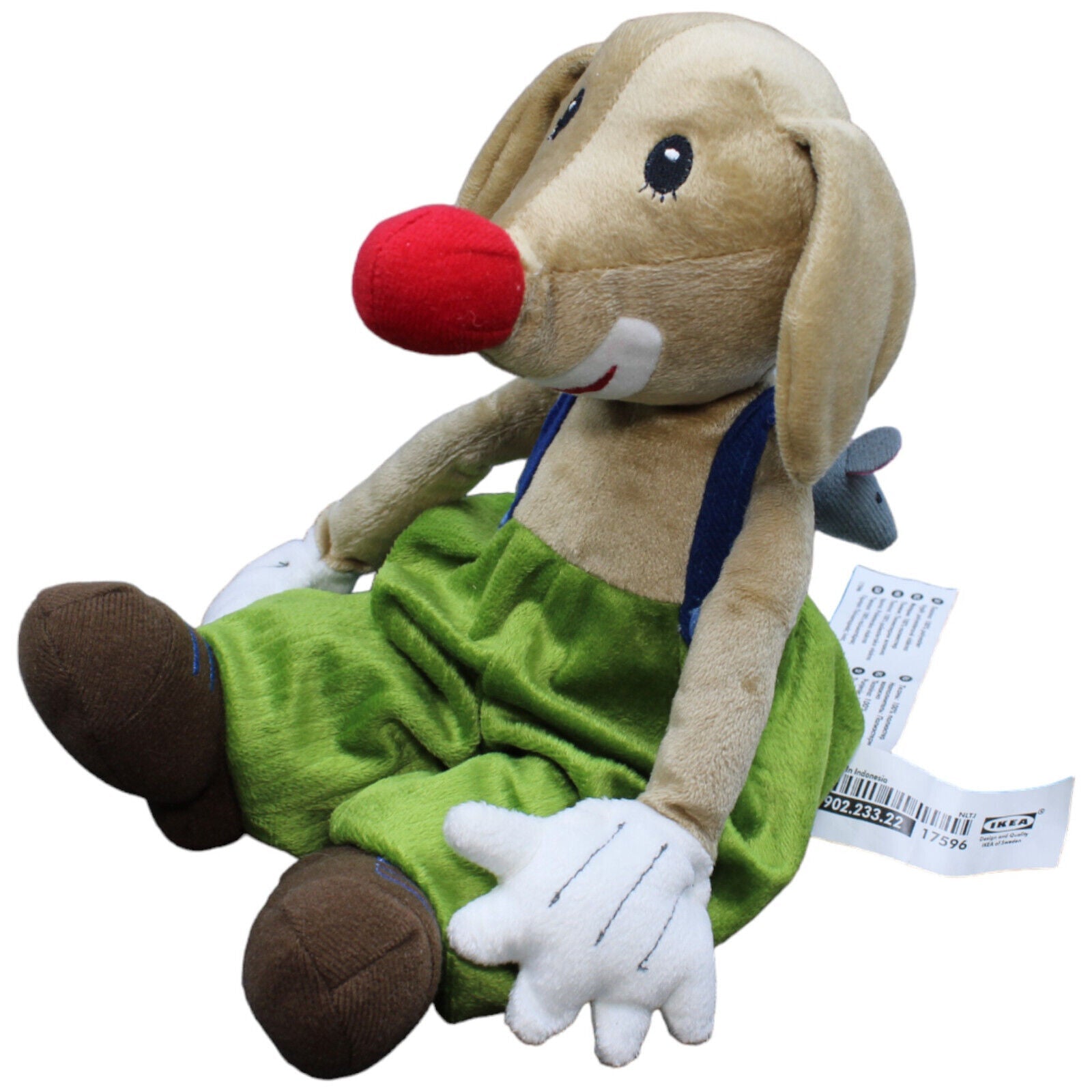 1232427 IKEA Clown Hund, KLAPPAR CIRKUS Plüschfigur Kumpel Leo Gebraucht