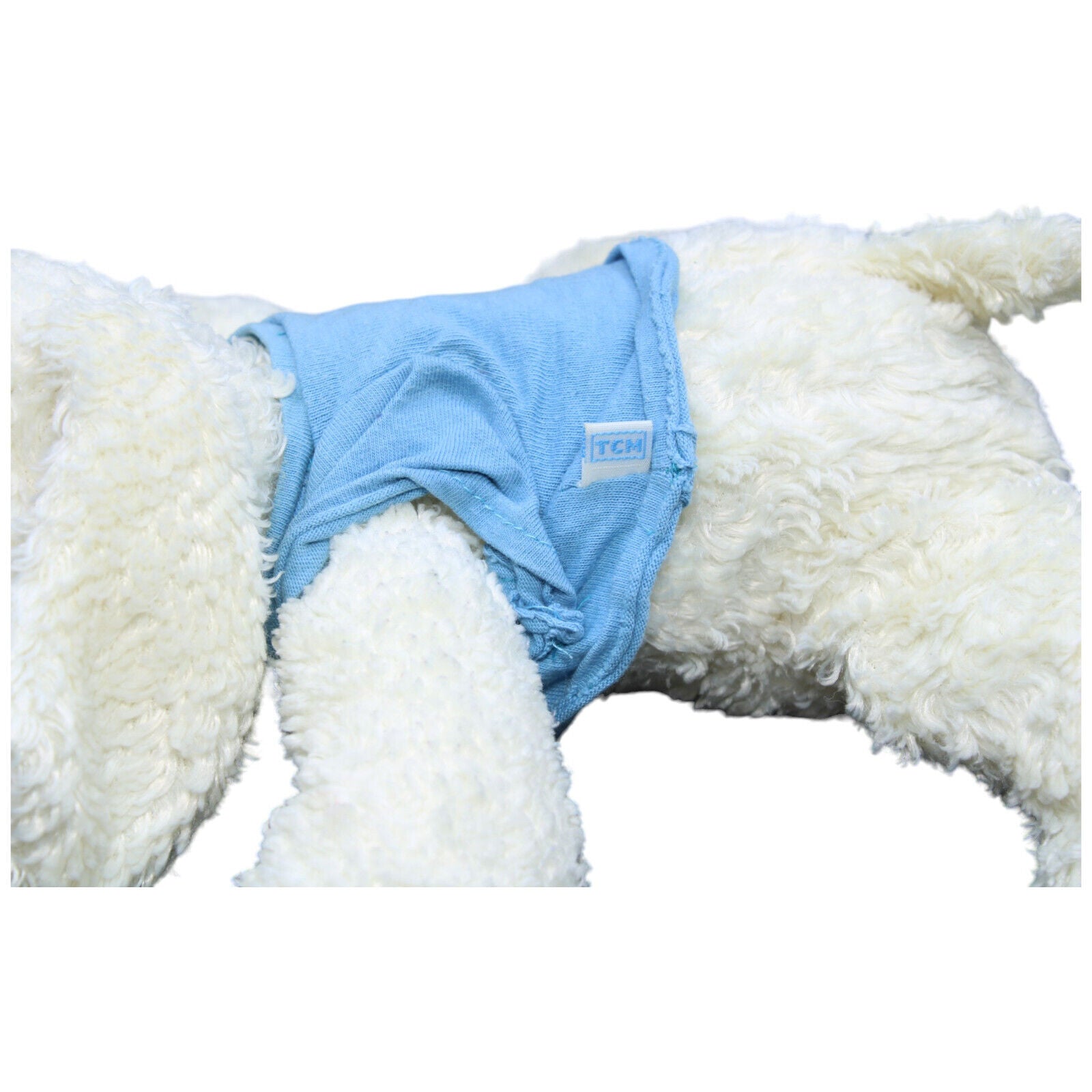 1232458 TCM Hund Wusel mit T-Shirt "1", weiß Kuscheltier Kumpel Leo Gebraucht