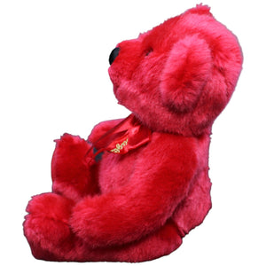 1232480 Heunec Douglas, Samt Teddybär rot Kuscheltier Kumpel Leo Gebraucht