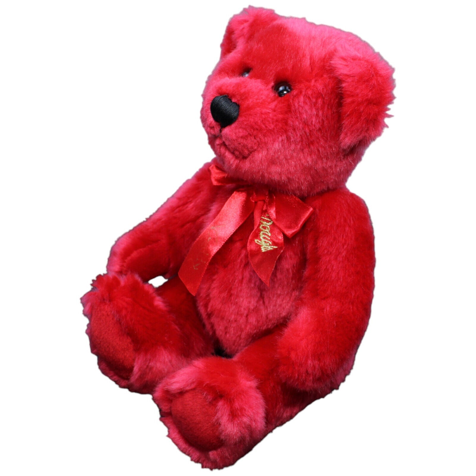 1232480 Heunec Douglas, Samt Teddybär rot Kuscheltier Kumpel Leo Gebraucht