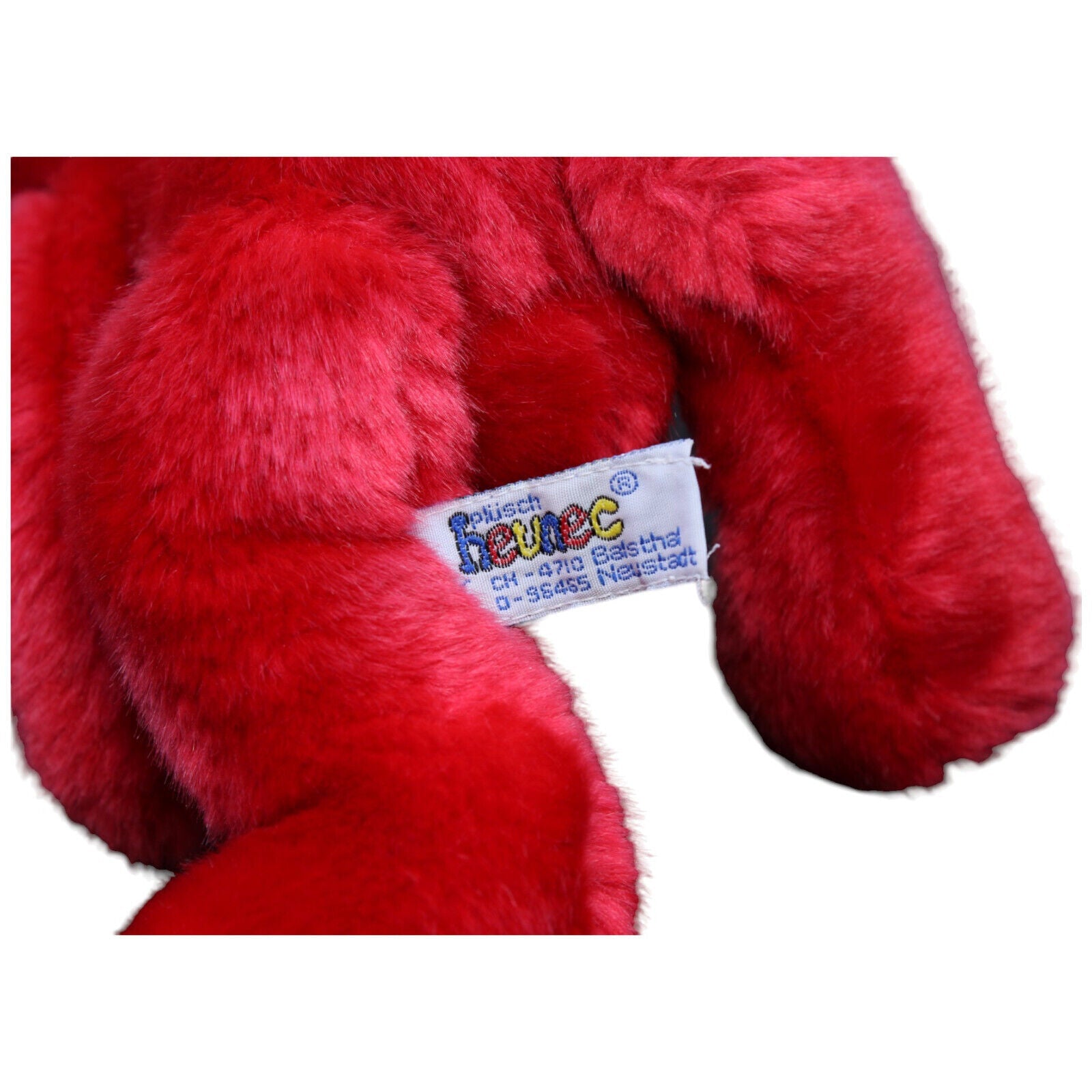 1232480 Heunec Douglas, Samt Teddybär rot Kuscheltier Kumpel Leo Gebraucht