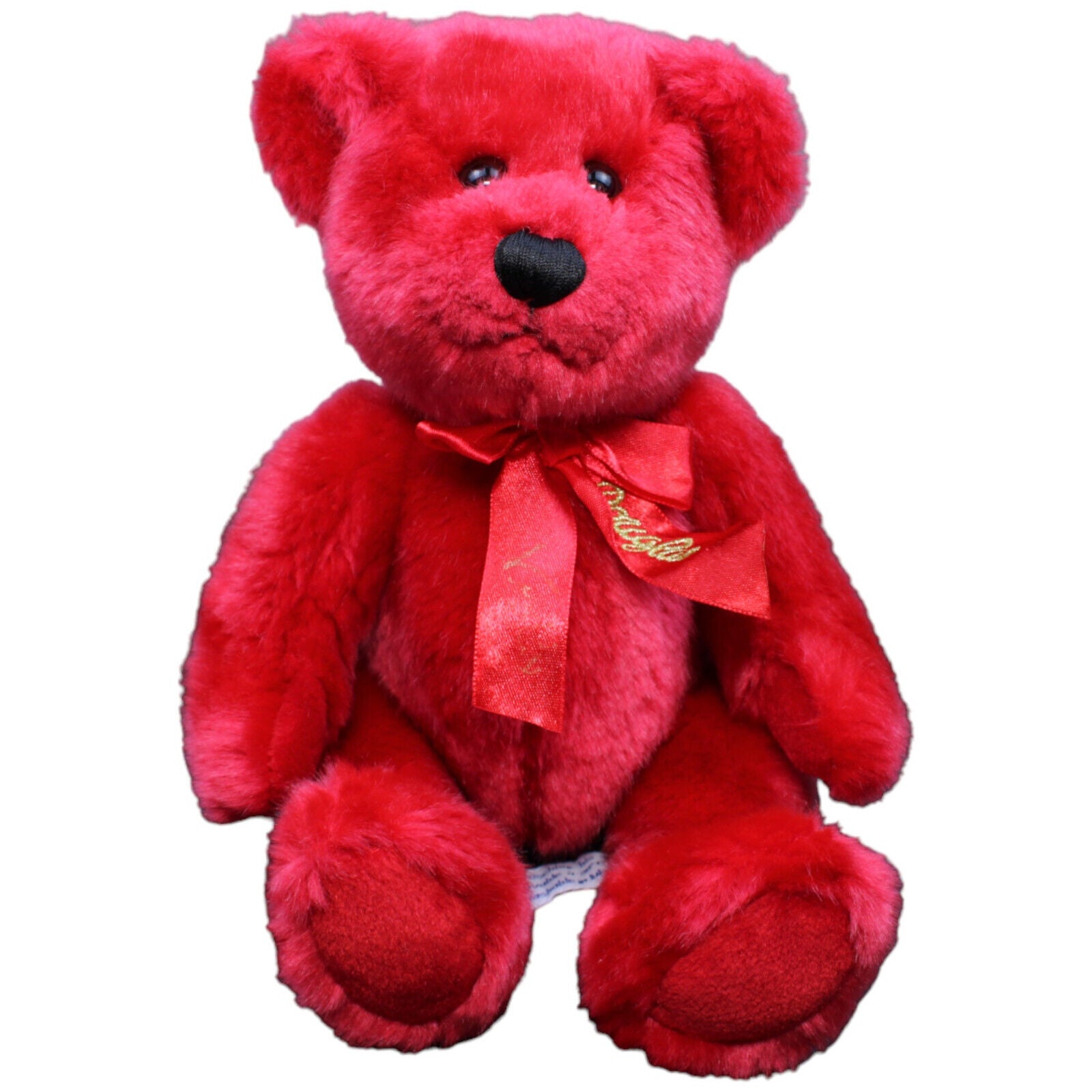 1232480 Heunec Douglas, Samt Teddybär rot Kuscheltier Kumpel Leo Gebraucht