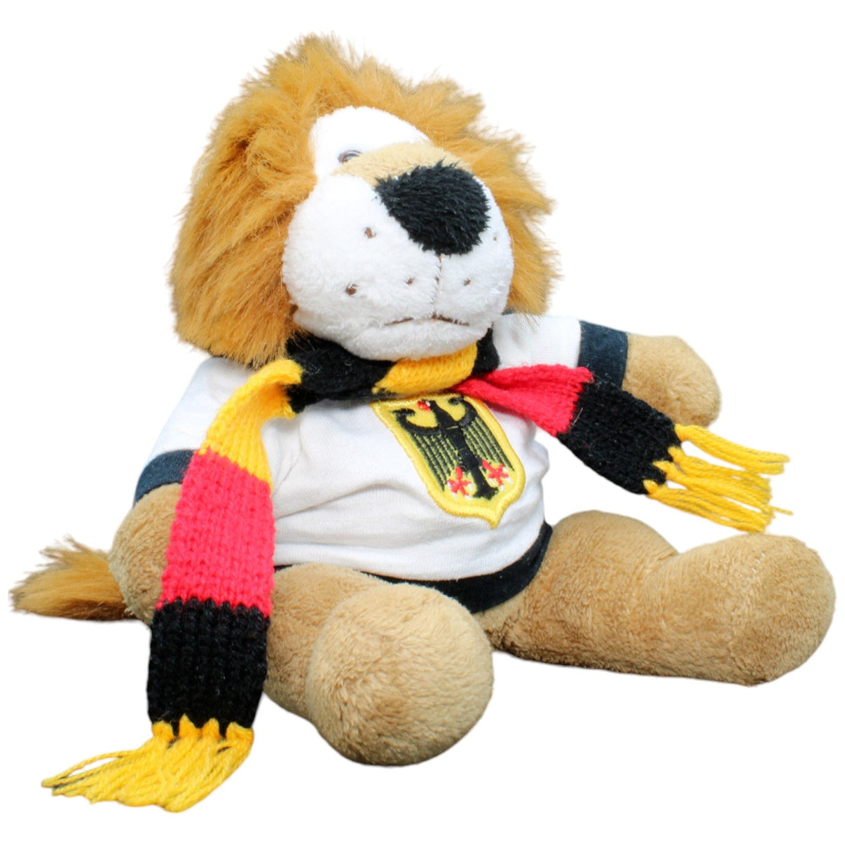 123249 Uni-Toys Löwe mit Deutschland Trikot, sitzend Kuscheltier Kumpel Leo Gebraucht