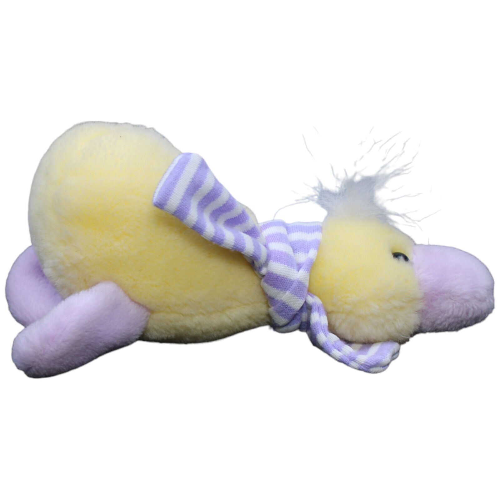 1232596 NICI Ente gelb-lila mit Schal Kuscheltier Kumpel Leo Gebraucht