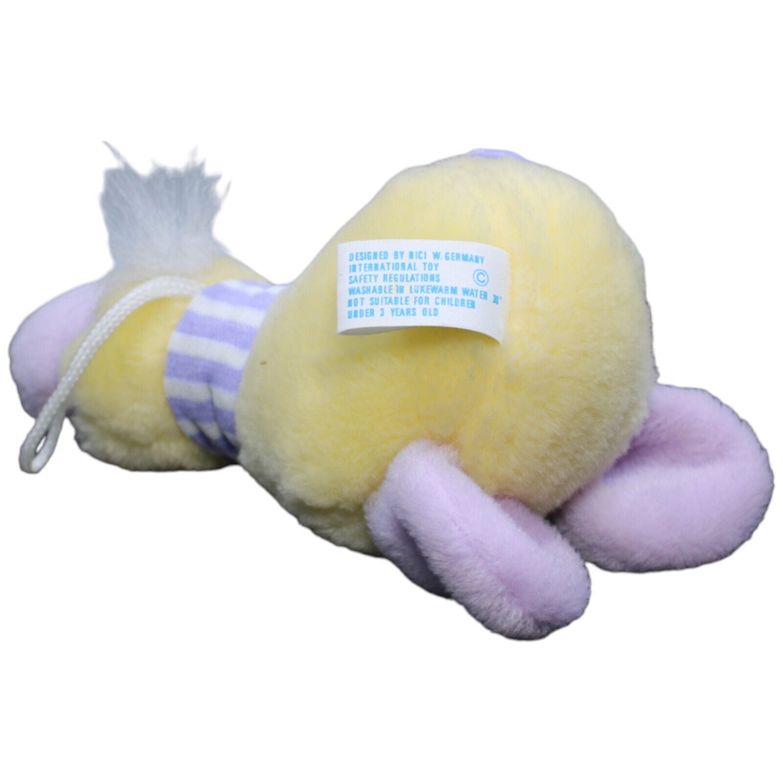 1232596 NICI Ente gelb-lila mit Schal Kuscheltier Kumpel Leo Gebraucht