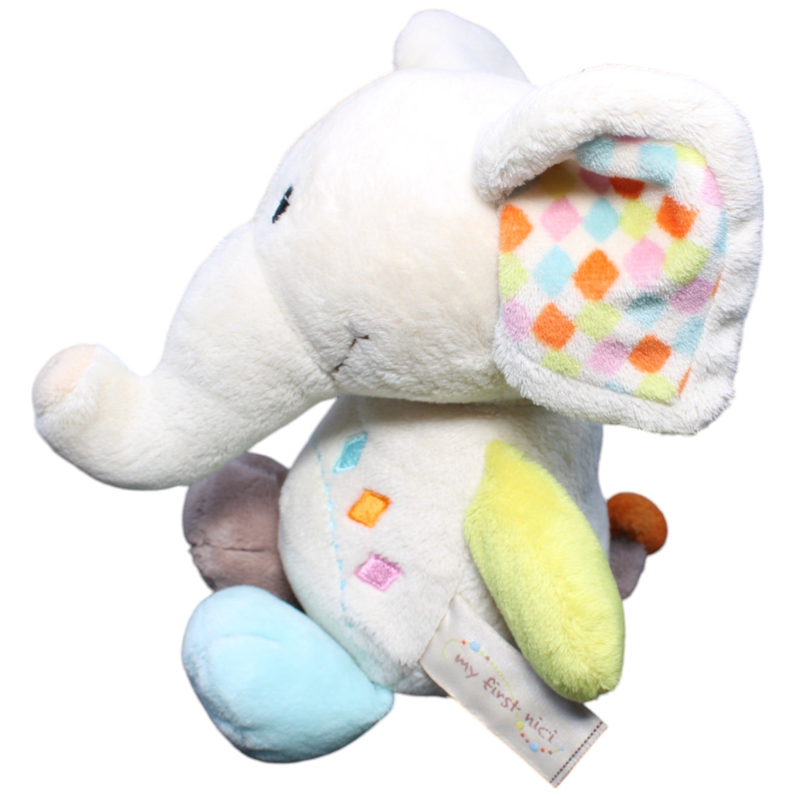 1232648 NICI My first NICI, Elefant bunt Kuscheltier Kumpel Leo Gebraucht