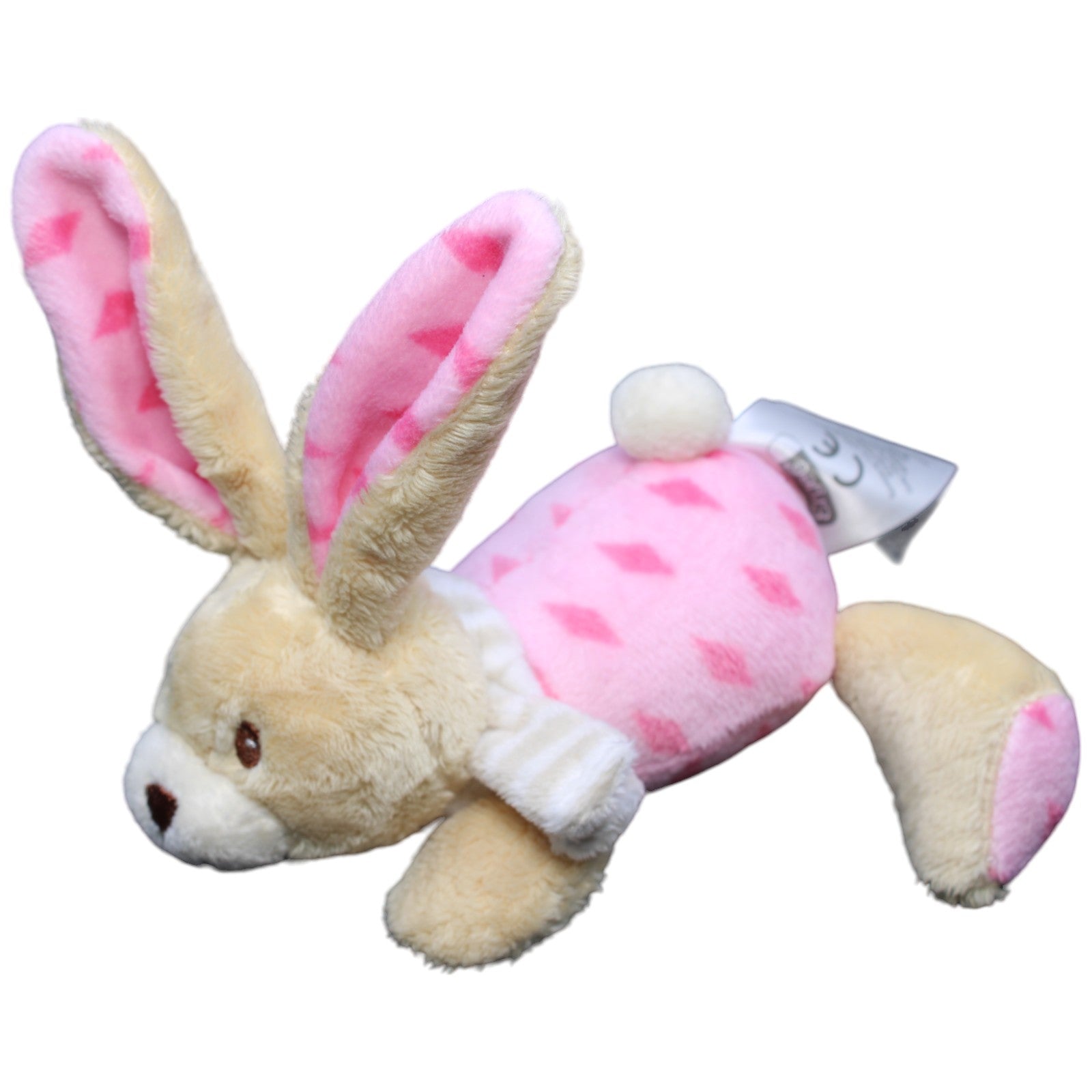 1232652 Ergee Hase rosa, liegend Kuscheltier Kumpel Leo Gebraucht KiK