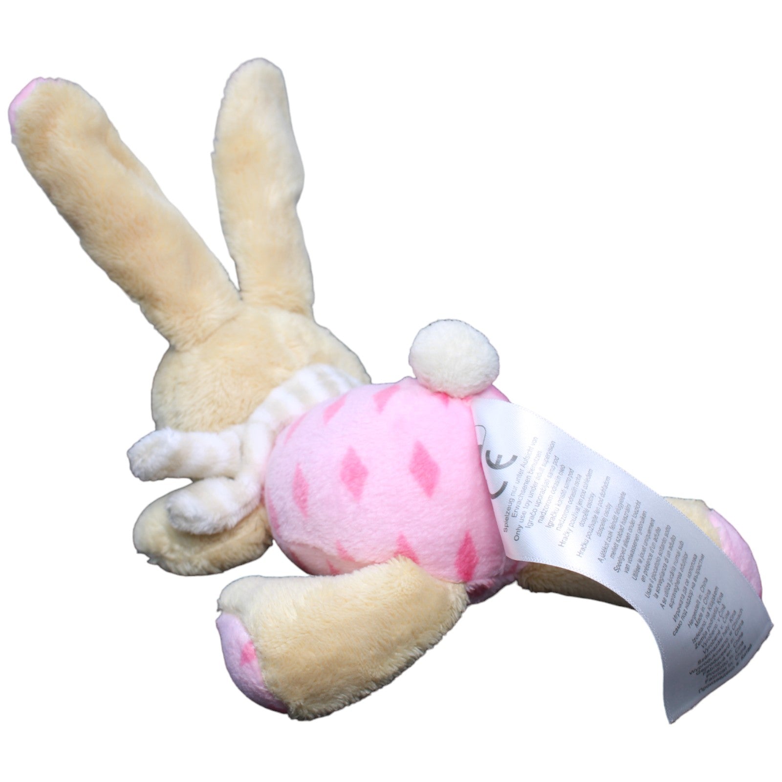 1232652 Ergee Hase rosa, liegend Kuscheltier Kumpel Leo Gebraucht KiK