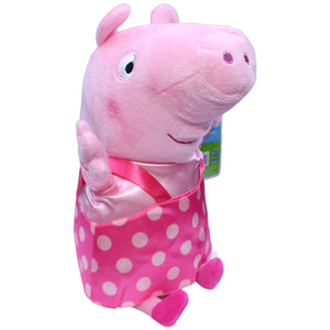 1232684 Play by Play Peppa mit gepunktetem Kleid aus Peppa Wutz Kuscheltier Kumpel Leo neu