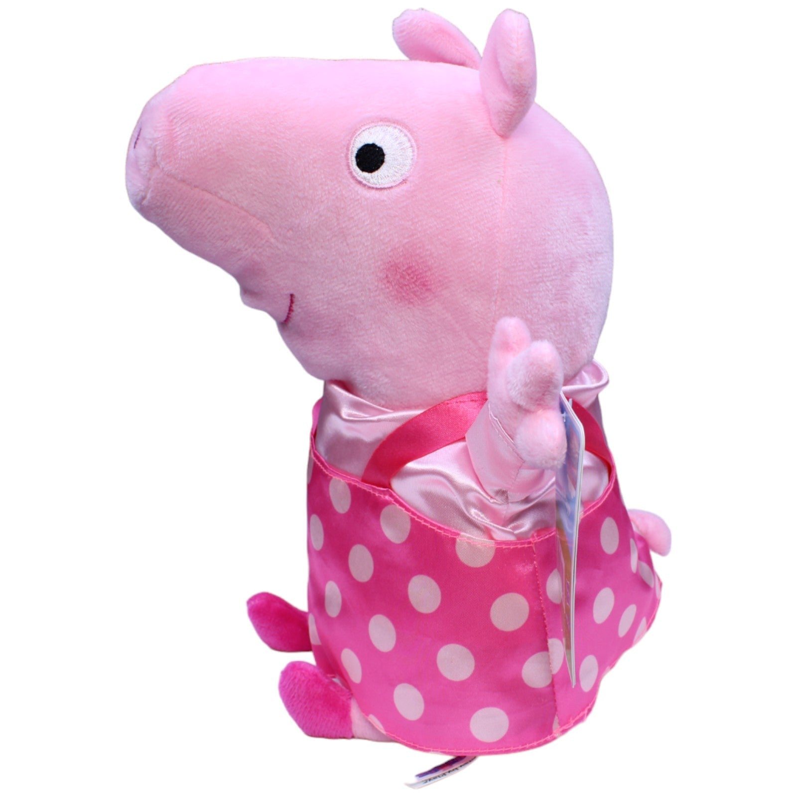 1232684 Play by Play Peppa mit gepunktetem Kleid aus Peppa Wutz Kuscheltier Kumpel Leo neu