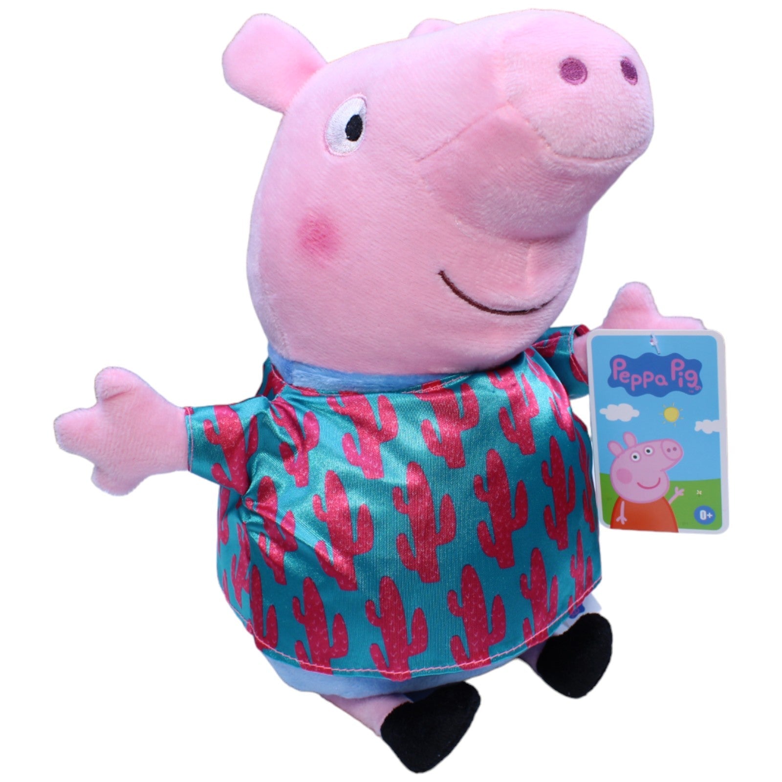 1232686 Play by Play Peppa mit Kaktus Hemd aus Peppa Wutz Kuscheltier Kumpel Leo neu