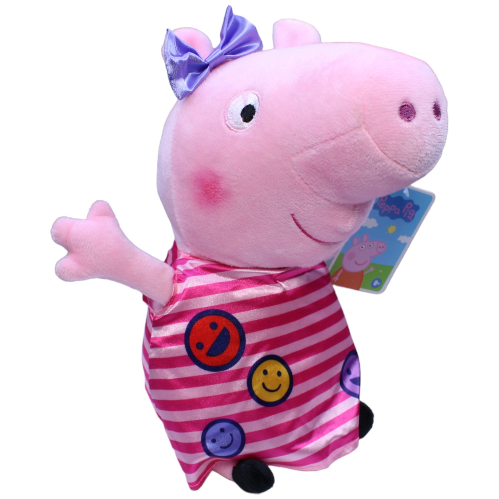 1232687 Play by Play Peppa mit gestreiftem Kleid aus Peppa Wutz Kuscheltier Kumpel Leo neu