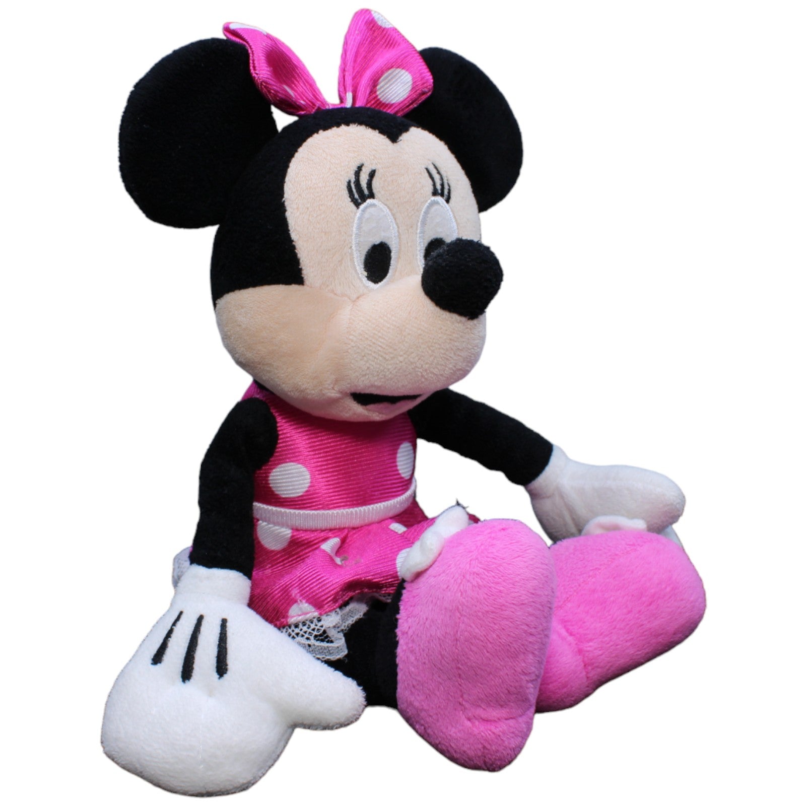 1232725 Nicotoy Disney Minnie Maus mit rosa Kleid Kuscheltier Kumpel Leo Disney Gebraucht