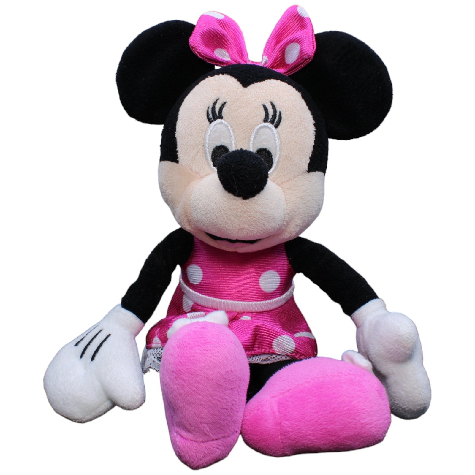 1232725 Nicotoy Disney Minnie Maus mit rosa Kleid Kuscheltier Kumpel Leo Disney Gebraucht