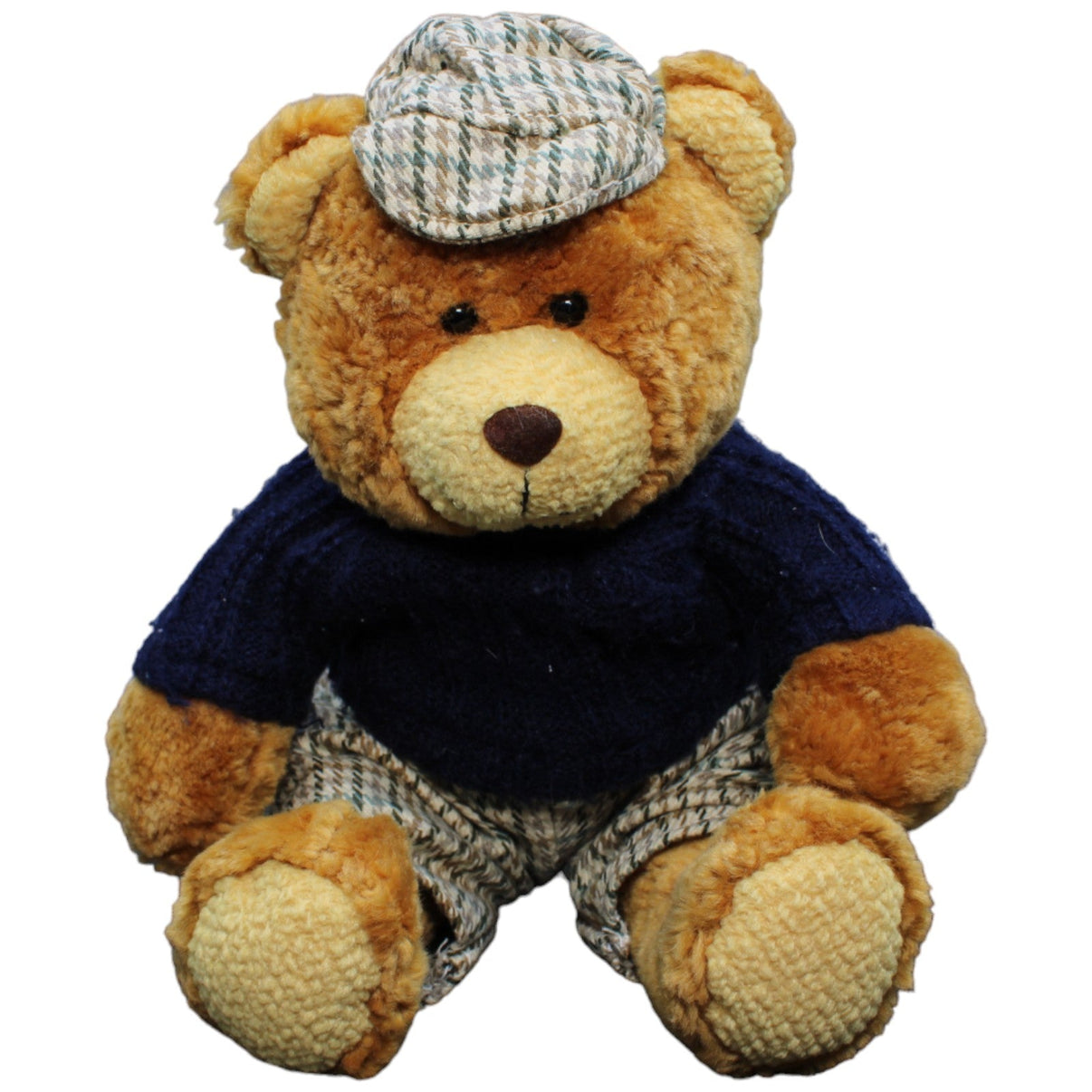 1232732 Kuschelwuschel Bär mit Pulli und Mütze Kuscheltier Kumpel Leo Gebraucht Teddy Teddybär