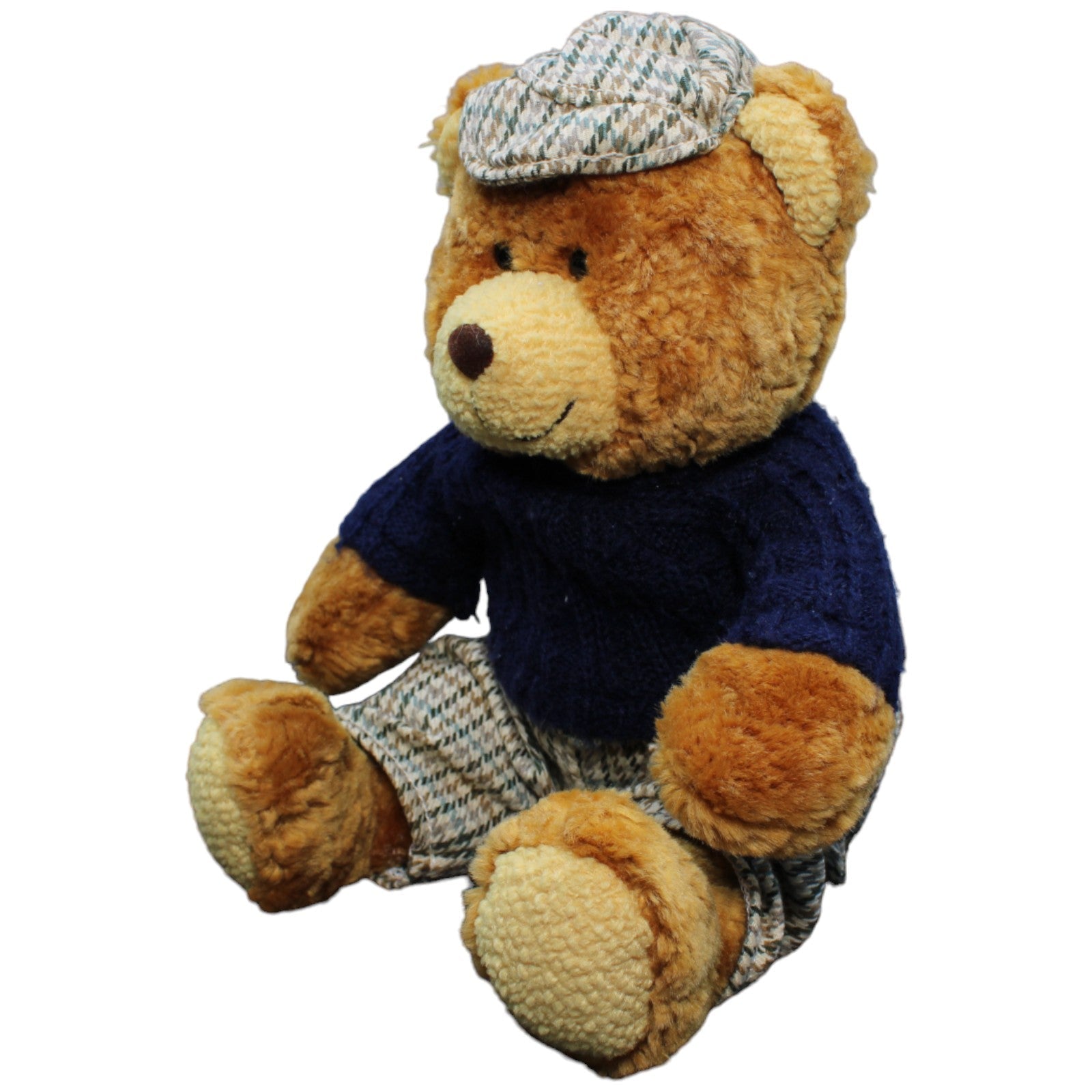 1232732 Kuschelwuschel Bär mit Pulli und Mütze Kuscheltier Kumpel Leo Gebraucht Teddy Teddybär