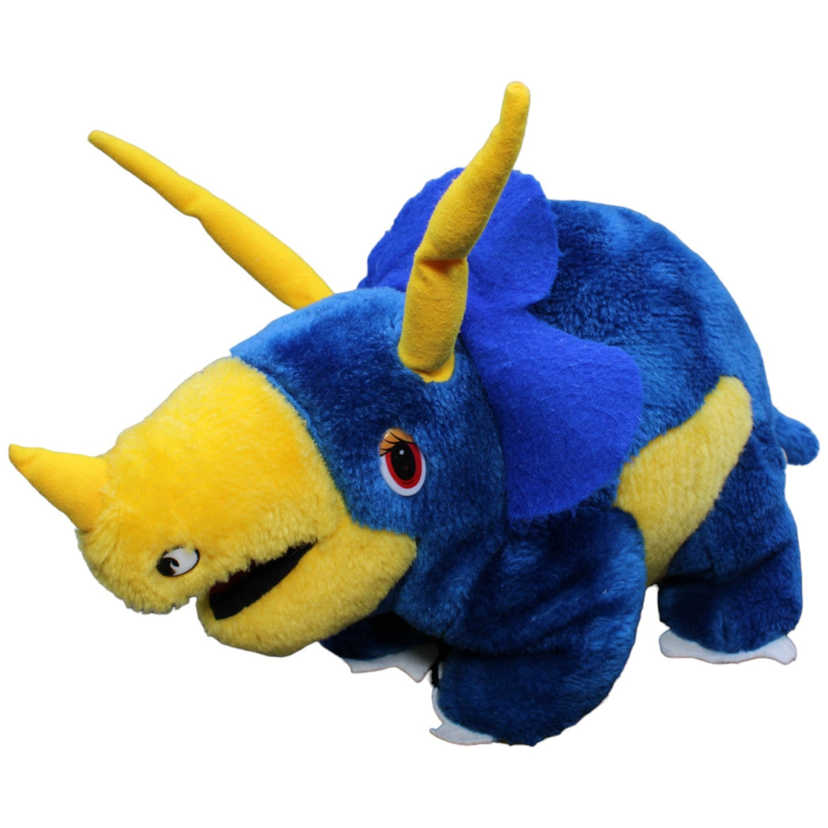 1232736 Deichmann Vintage Old Giants, Triceratops mit drei Babys Kuscheltier Kumpel Leo Dinosaurier Gebraucht