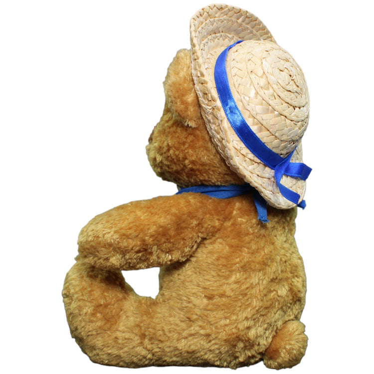 1232748 Quelle Teddybär mit Strohhut und Halstuch Kuscheltier Kumpel Leo Bär Gebraucht