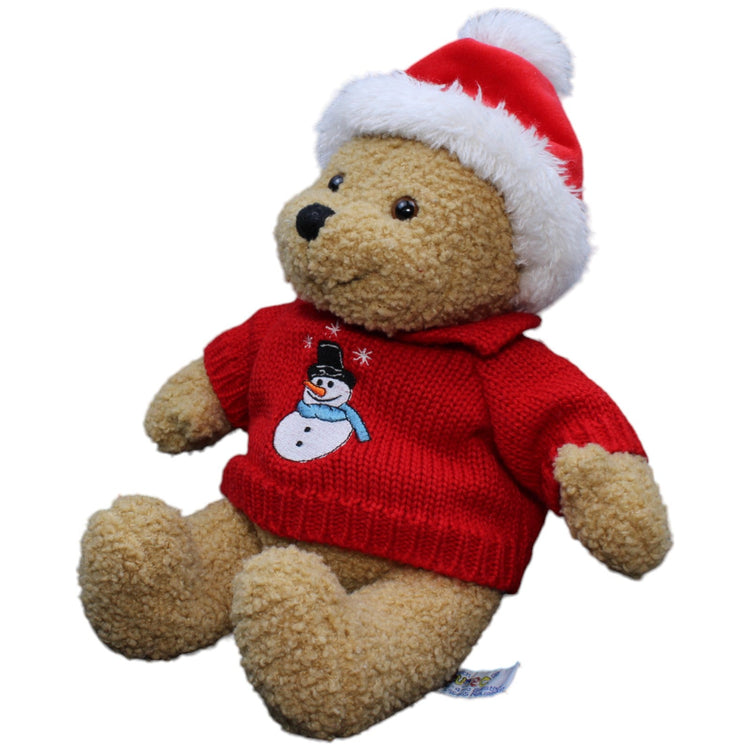 1232782 Heunec Teddybär mit Weihnachtsmütze und Pulli Kuscheltier Kumpel Leo Bär Gebraucht