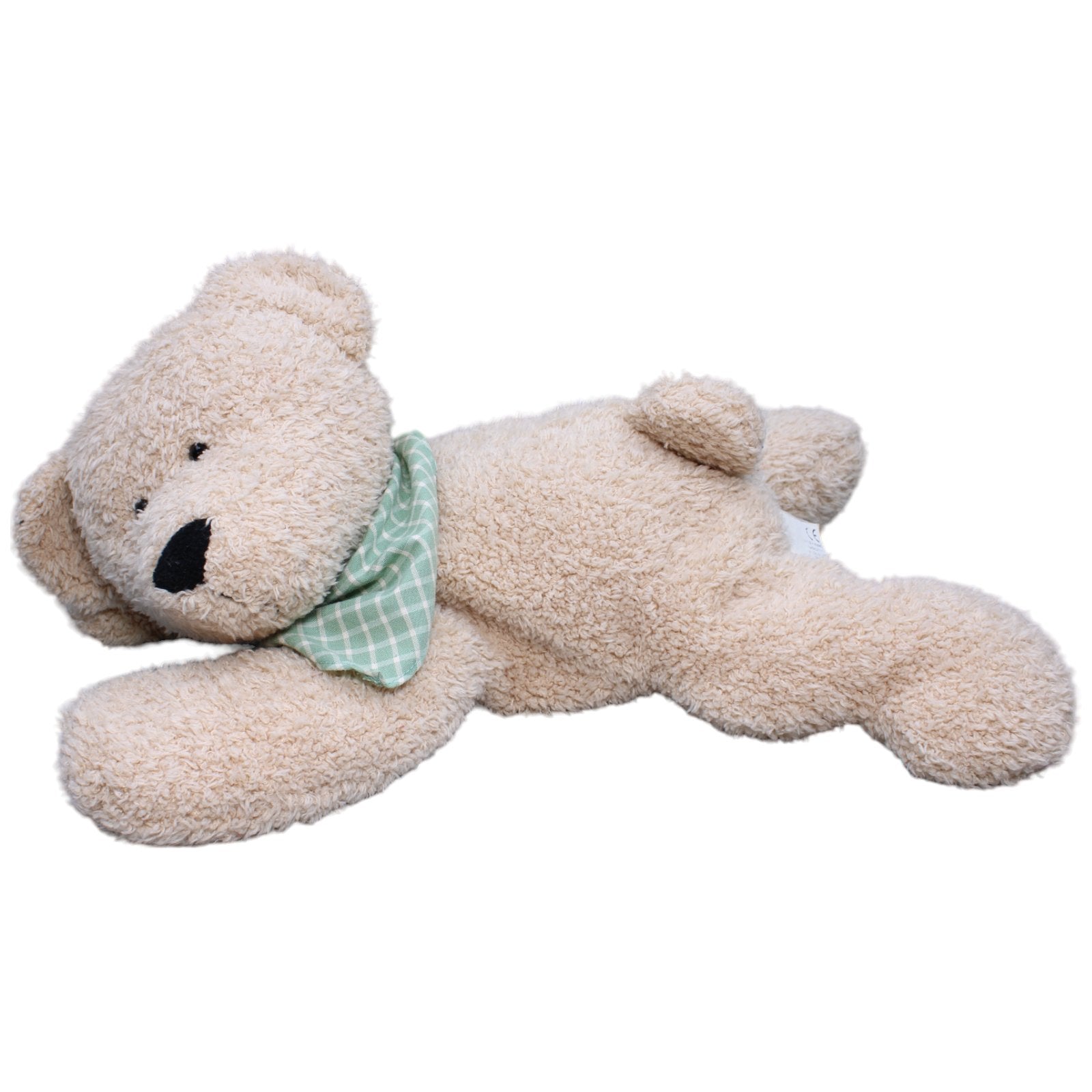 1232803 Bambia Teddybär mit Halstuch, liegend Kuscheltier Kumpel Leo Beanbag Bär Gebraucht