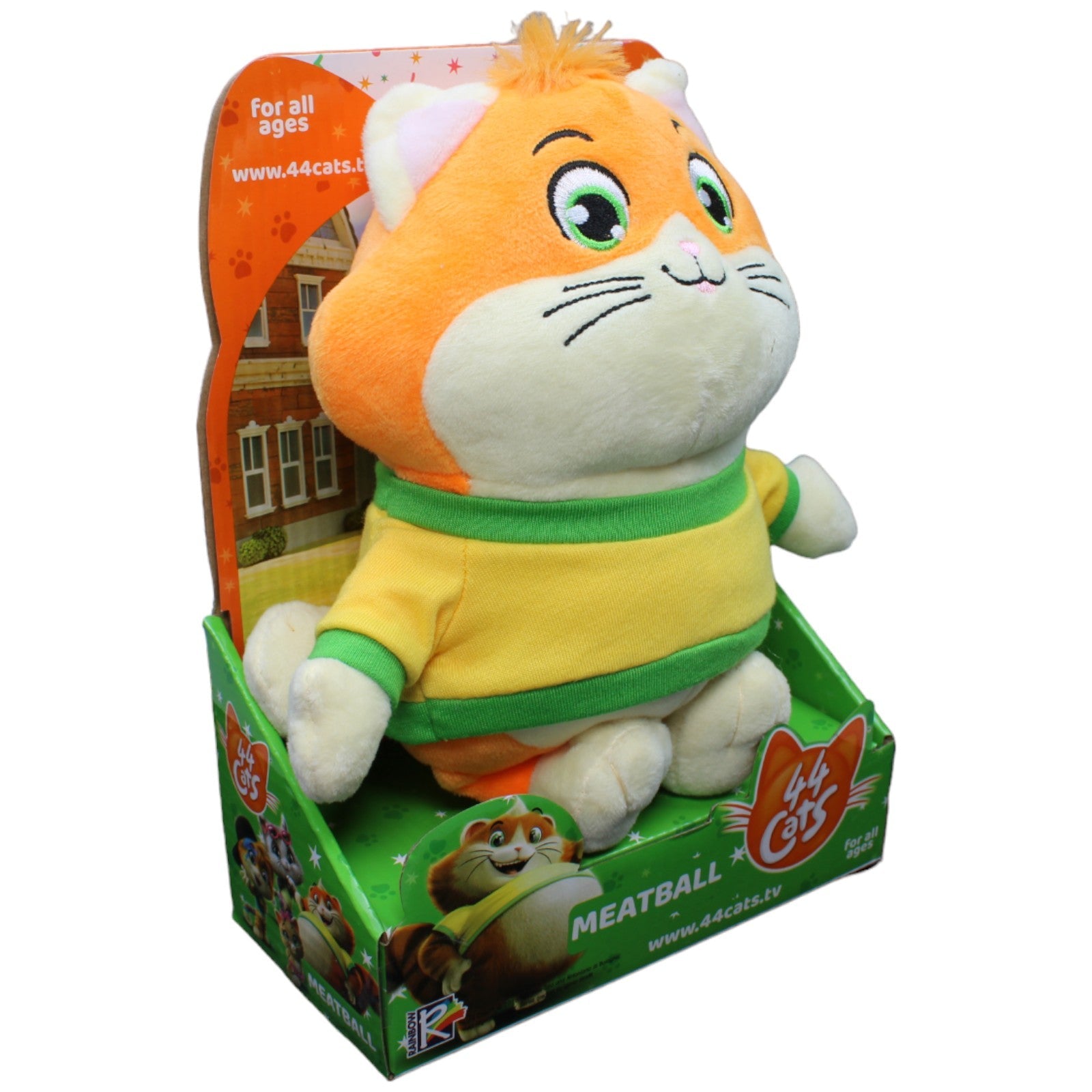 1232939 Smoby Toys Metti mit Sound aus 44 Cats Kuscheltier Kumpel Leo Katze Meatball Metty