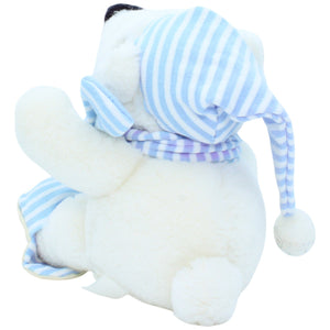 123295 NICI Eisbär mit Zipfelmütze & Pantoffeln, blau Kuscheltier Kumpel Leo Gebraucht