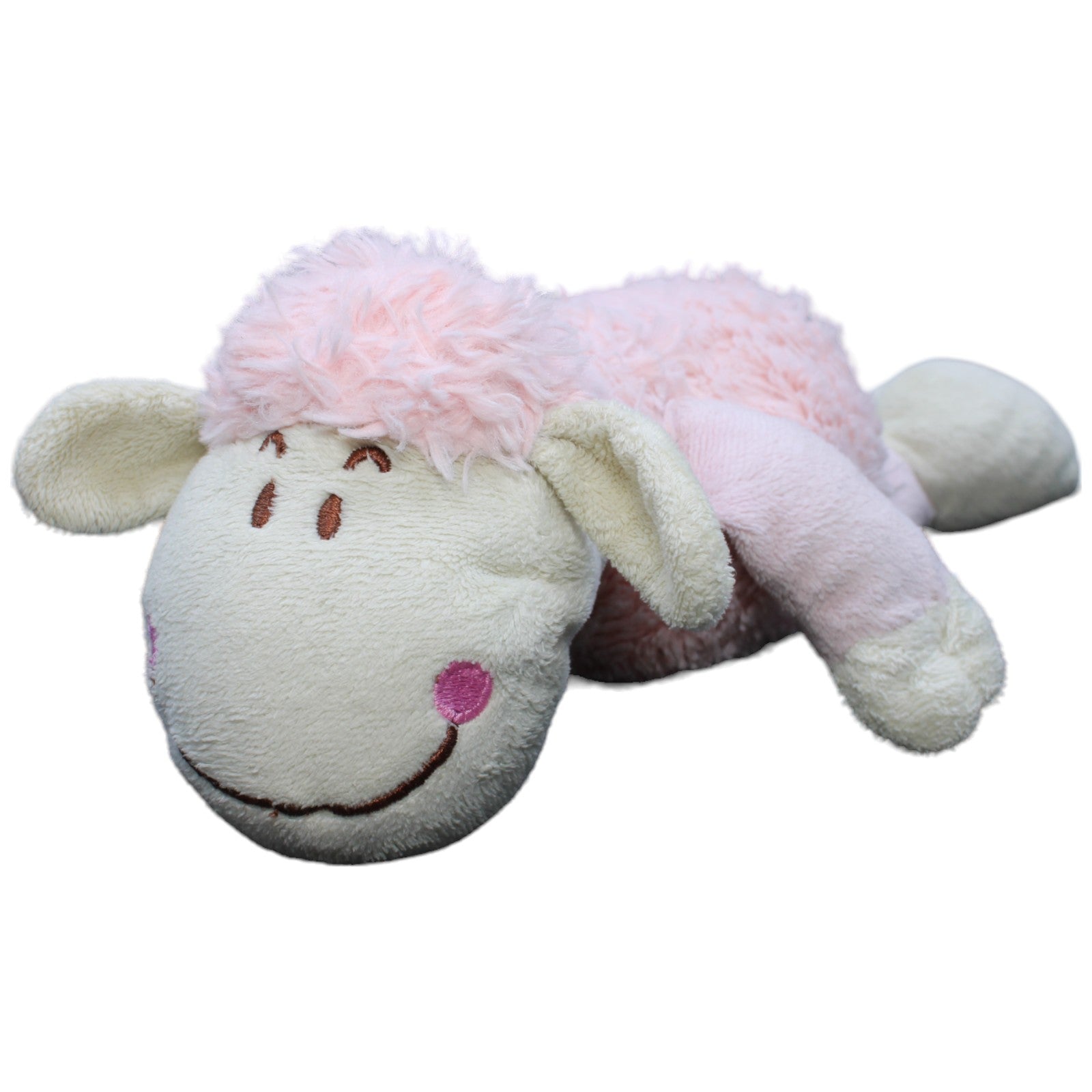 1232966 Unbekannt Schaf rosa, liegend Kuscheltier Kumpel Leo Gebraucht