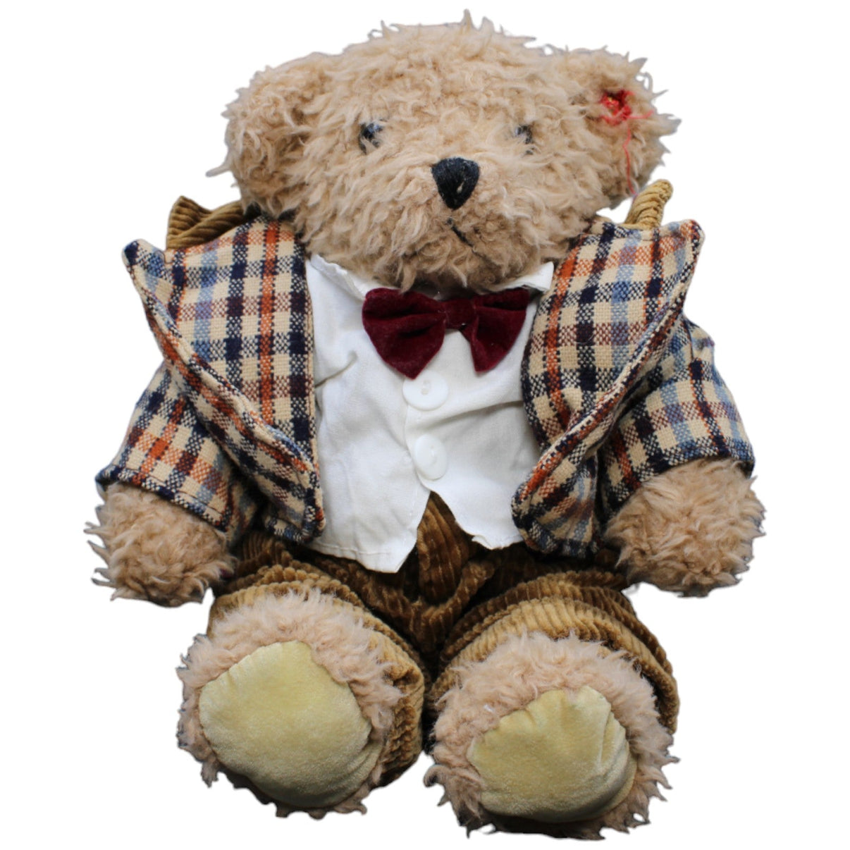1232973 Steiff Teddybär in Cordhose, Hemd & Sakko Kuscheltier Kumpel Leo Gebraucht