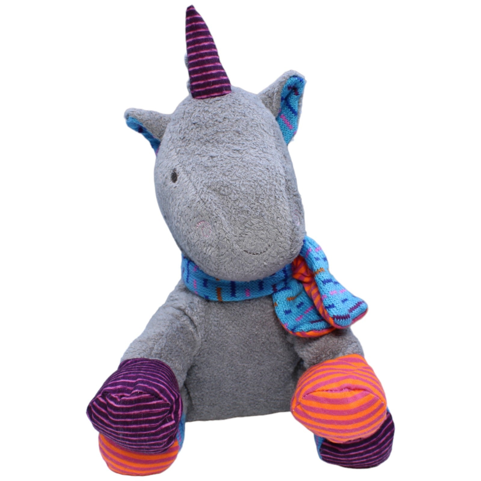 1233004 Bieco Spielwaren Einhorn, grau Kuscheltier Kumpel Leo Gebraucht