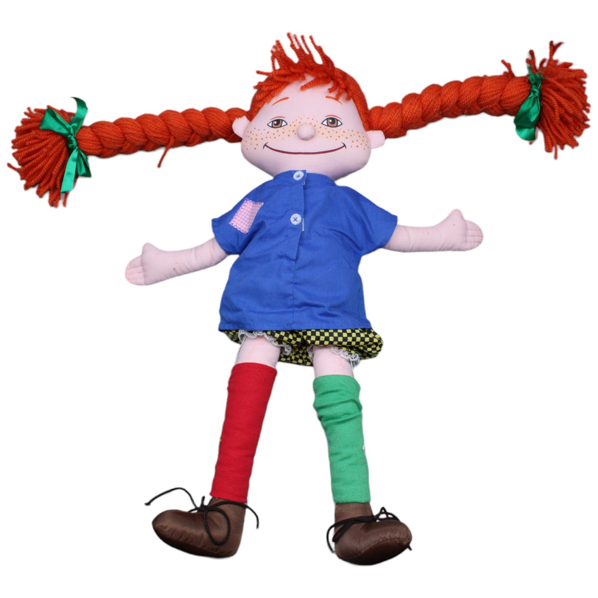 1233032 Softtoys Vintage Pippi Langstrumpf Puppe Kumpel Leo Gebraucht