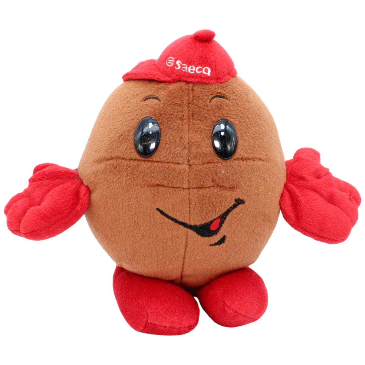 123305 Saeco Kaffeebohne mit Kappe Plüschfigur Kumpel Leo Gebraucht