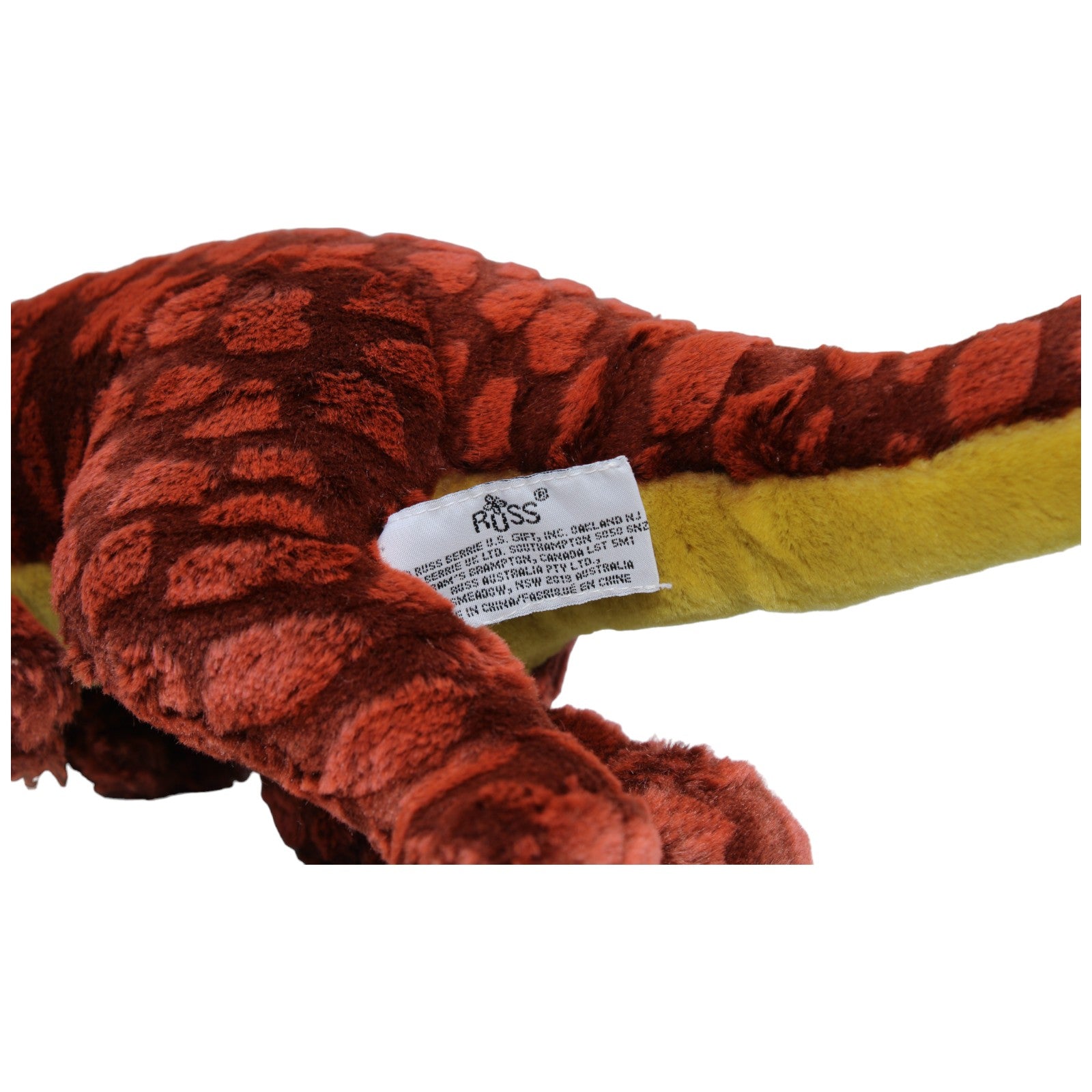 1233054 Russ Berrie Dinosaurier, Tyrannosaurus rot Kuscheltier Kumpel Leo Dino Gebraucht T-Rex