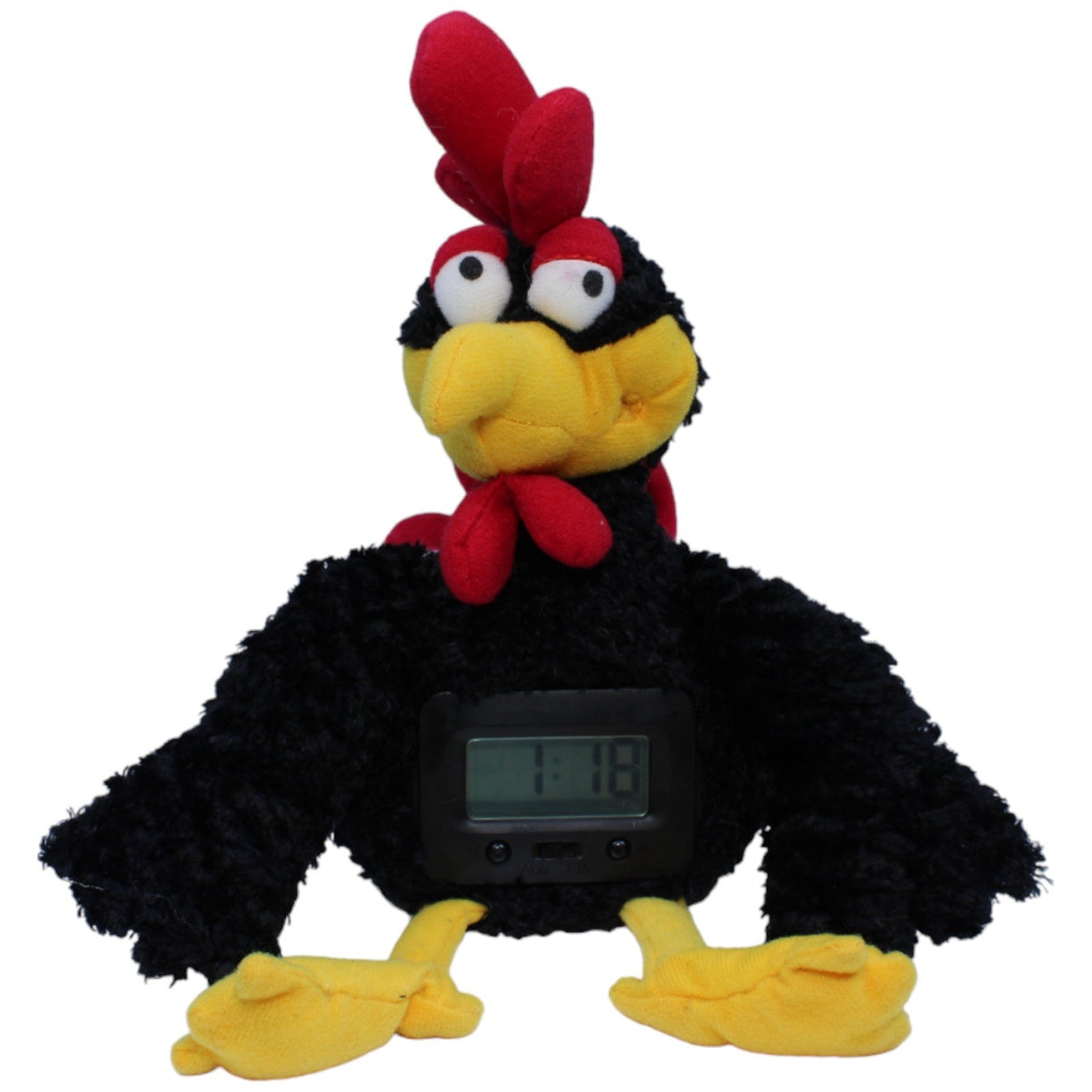1233108 McDonald's Vintage Moorhuhn Wurfwecker, schwarz Wecker Kumpel Leo Gebraucht Vintage