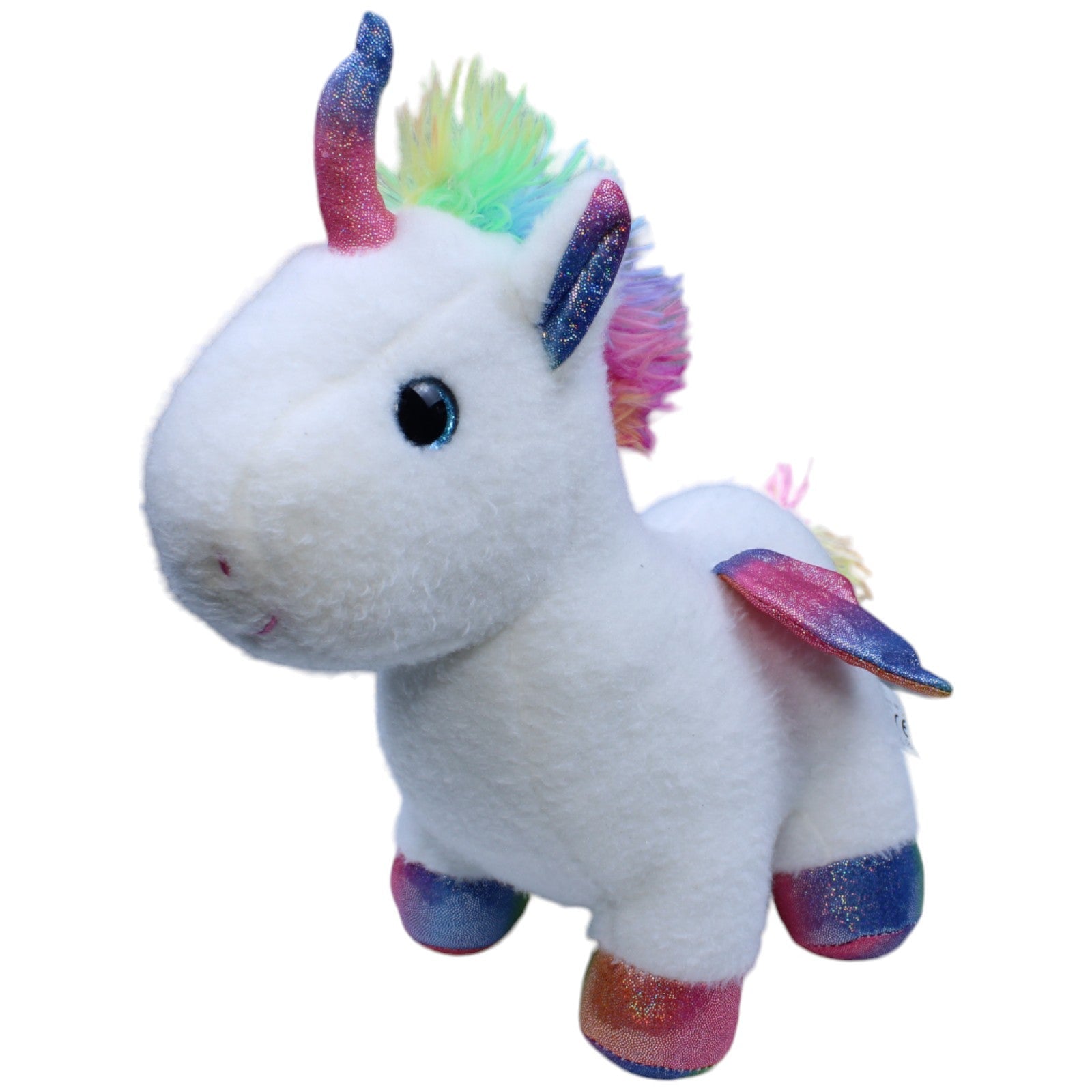 1233111 ZD Trading Glitzer Pegasus, weiß Kuscheltier Kumpel Leo Einhorn Gebraucht