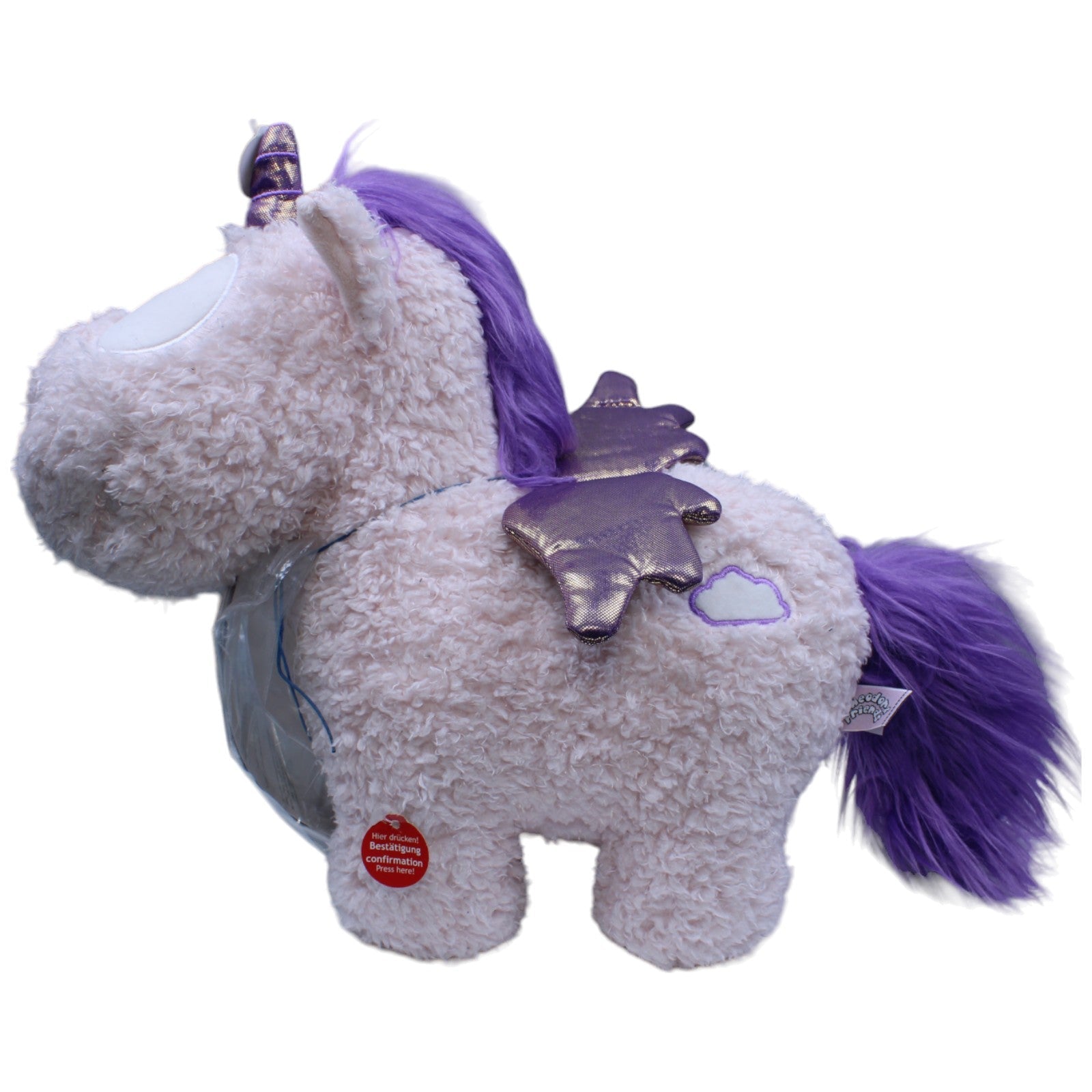 1233124 NICI Theodor & Friends, Einhorn Cloud Dreamer mit Bluetooth-Lautsprecher Lautsprecher Kumpel Leo Gebraucht