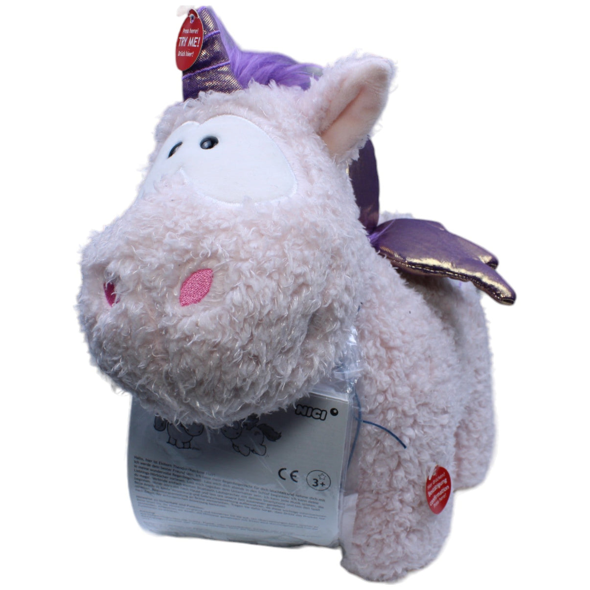 1233124 NICI Theodor & Friends, Einhorn Cloud Dreamer mit Bluetooth-Lautsprecher Lautsprecher Kumpel Leo Gebraucht