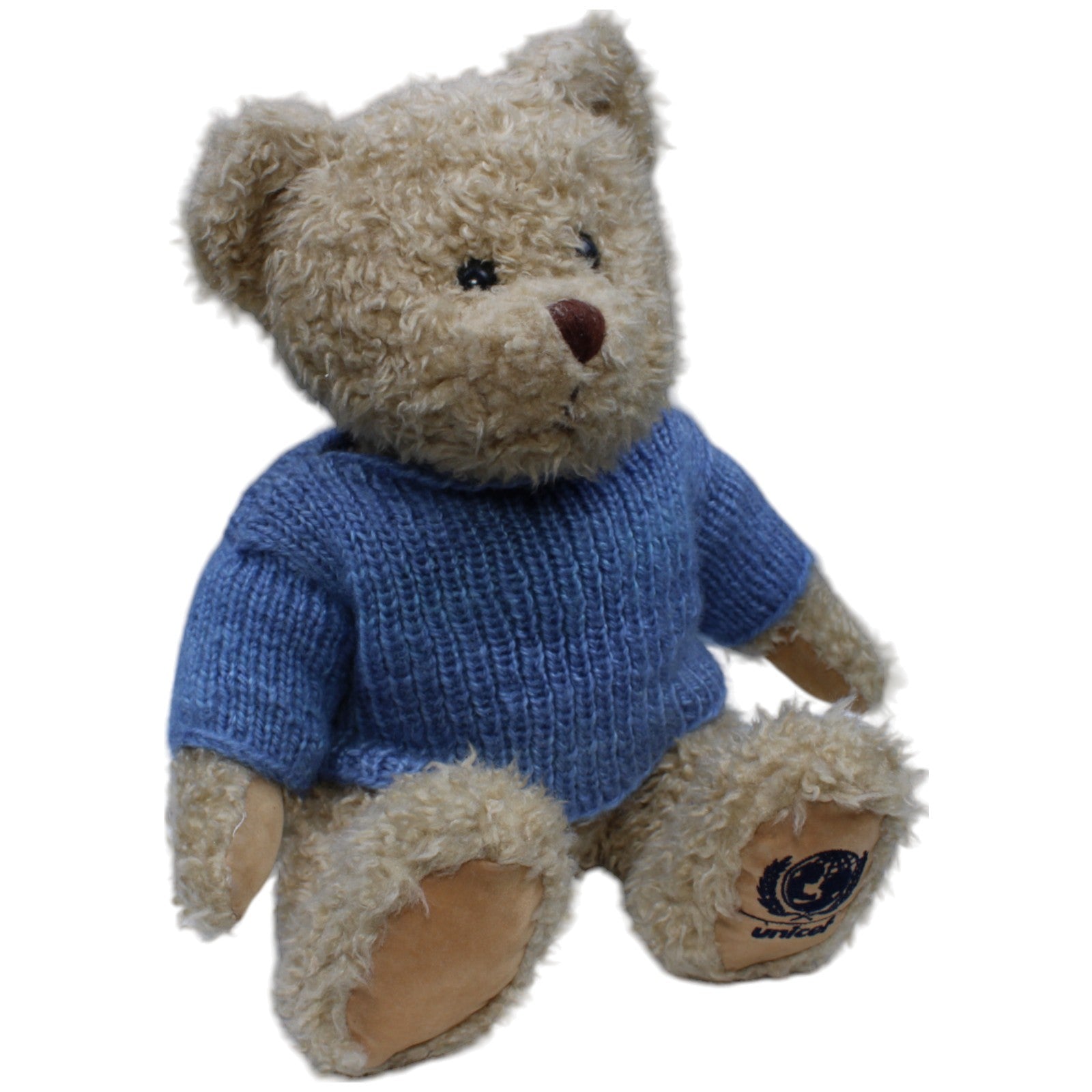 1233136 Unicef Teddybär Max mit Pullover Kuscheltier Kumpel Leo Bär Gebraucht