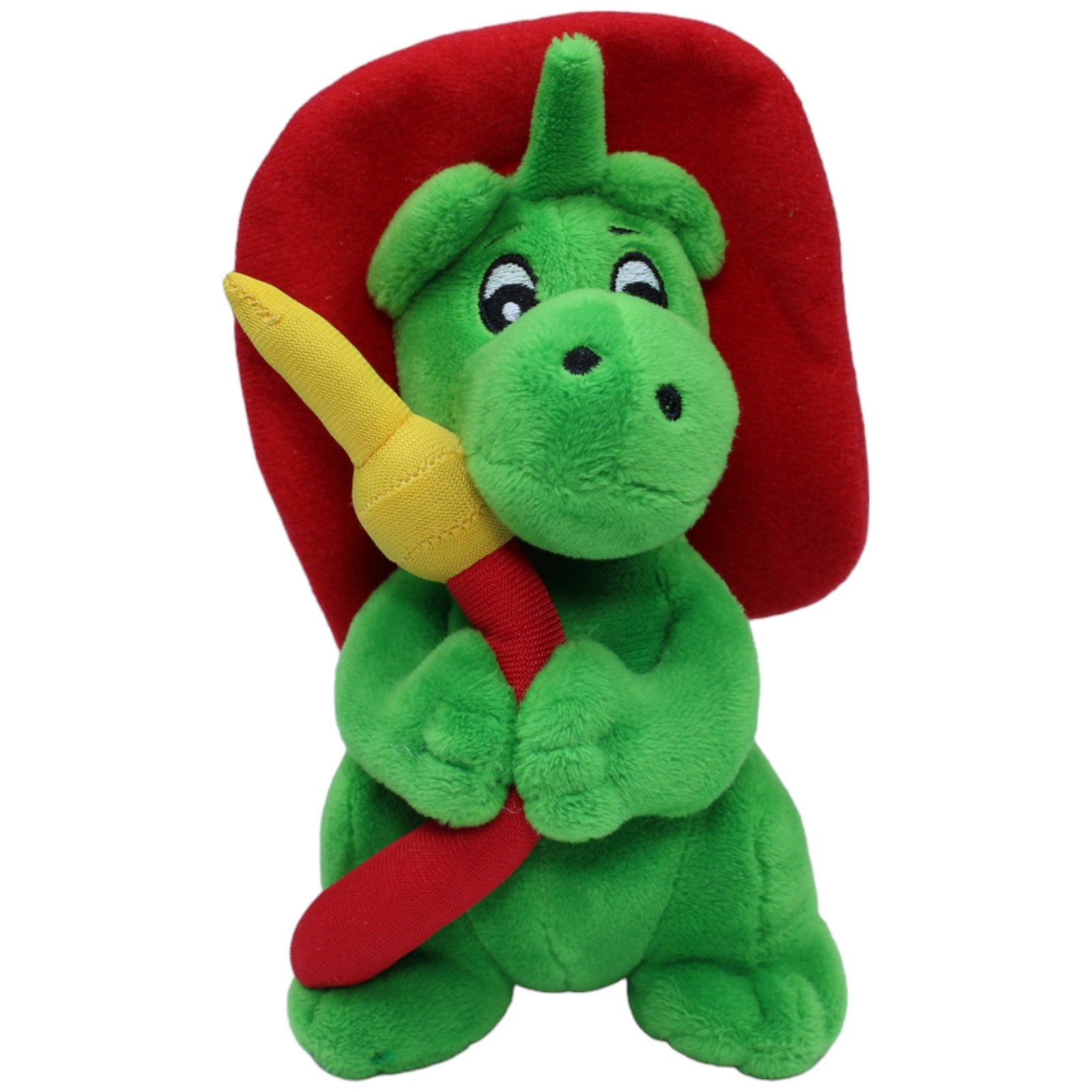 1233159 Sweety-Toys Drache Grisu mit Schlauch & Feuerwehrhelm Kuscheltier Kumpel Leo Gebraucht